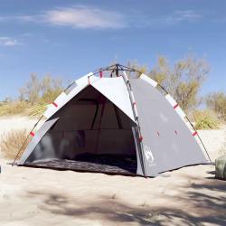 Tente de plage 3 personnes gris lib&eacute;ration rapide imperm&eacute;able