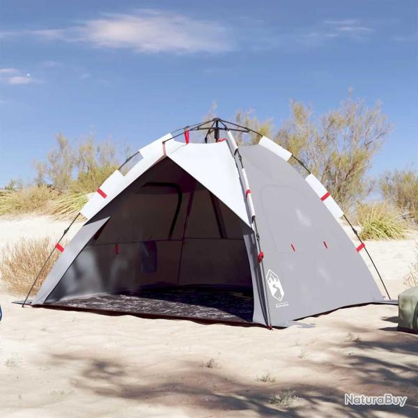 Tente de plage 3 personnes gris lib�ration rapide imperm�able