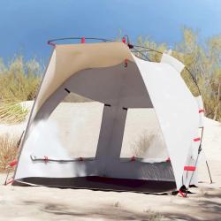 Tente de plage 2 personnes gris lib&eacute;ration rapide imperm&eacute;able