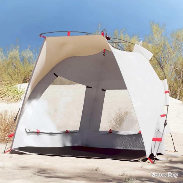 Tente de plage 2 personnes gris lib�ration rapide imperm�able alsavelo