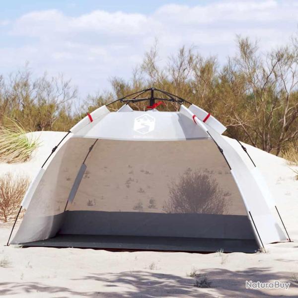 Tente de plage 2 personnes gris lib�ration rapide imperm�able alsavelo