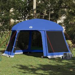 Tente de piscine moustiquaire amovible parois maille bleu azur