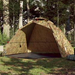 Tente de p&ecirc;che 4 personnes camouflage lib&eacute;ration rapide