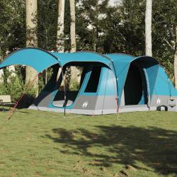 Tente de camping tunnel 5 personnes bleu imperm&eacute;able
