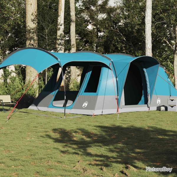 Tente de camping tunnel 5 personnes bleu imperm�able
