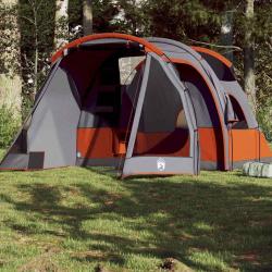 Tente de camping tunnel 4 personnes gris imperm&eacute;able
