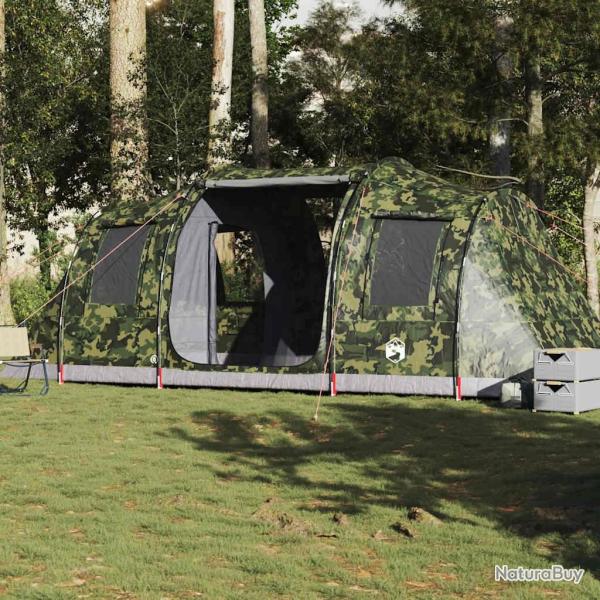 Tente de camping tunnel 4 personnes camouflage imperm�able alsavelo