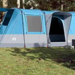 Tente de camping tunnel 4 personnes bleu imperm&eacute;able