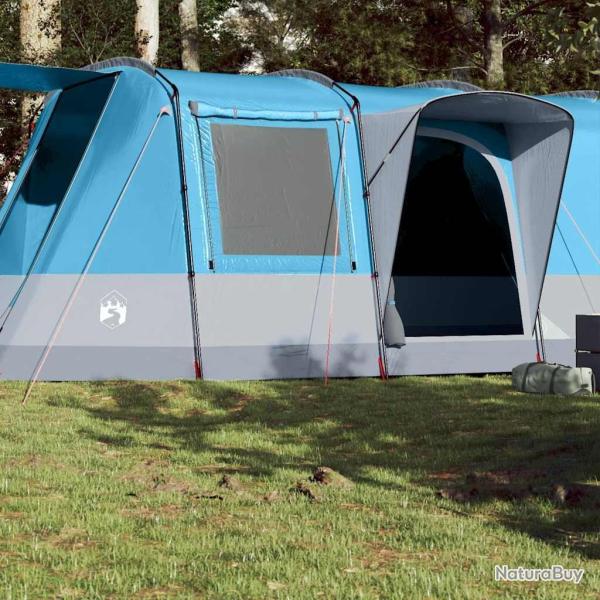 Tente de camping tunnel 4 personnes bleu imperm�able