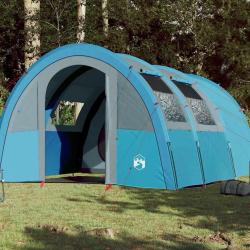 Tente de camping tunnel 4 personnes bleu imperm&eacute;able alsavelo