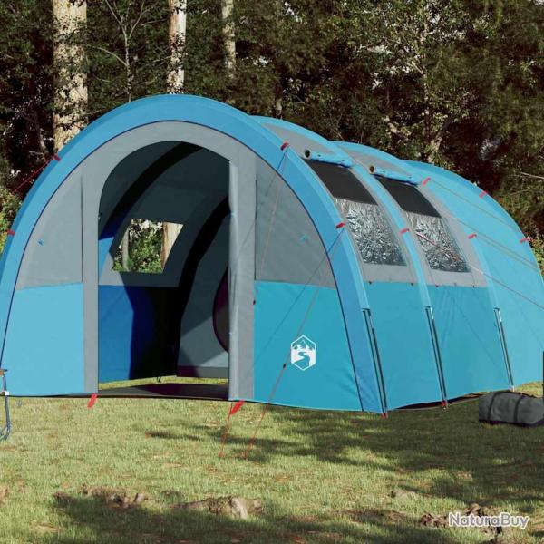 Tente de camping tunnel 4 personnes bleu imperm�able