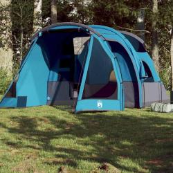 Tente de camping tunnel 4 personnes bleu imperm&eacute;able