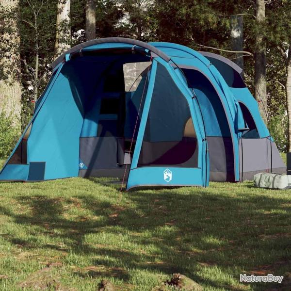 Tente de camping tunnel 4 personnes bleu imperm�able
