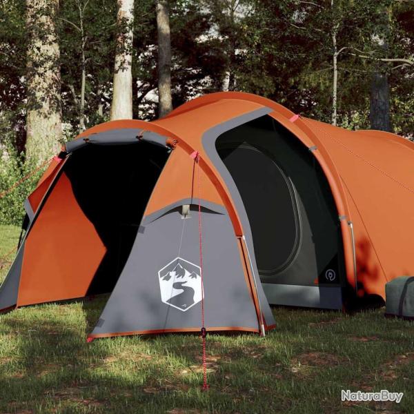 Tente de camping tunnel 3 personnes orange imperm�able