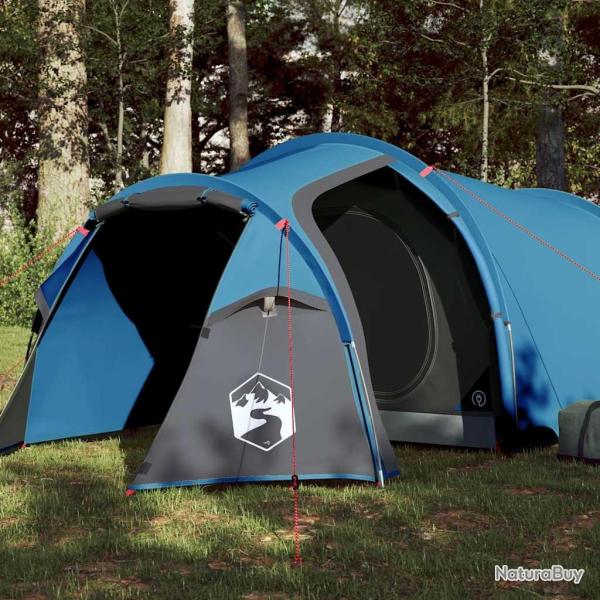 Tente de camping tunnel 3 personnes bleu imperm�able