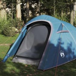 Tente de camping tunnel 3 personnes bleu imperm&eacute;able