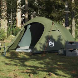 Tente de camping tunnel 2 personnes vert olive imperméable alsavelo