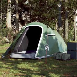 Tente de camping tunnel 2 personnes vert imperm&eacute;able