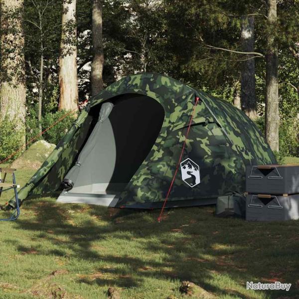 Tente de camping tunnel 2 personnes camouflage imperm�able alsavelo