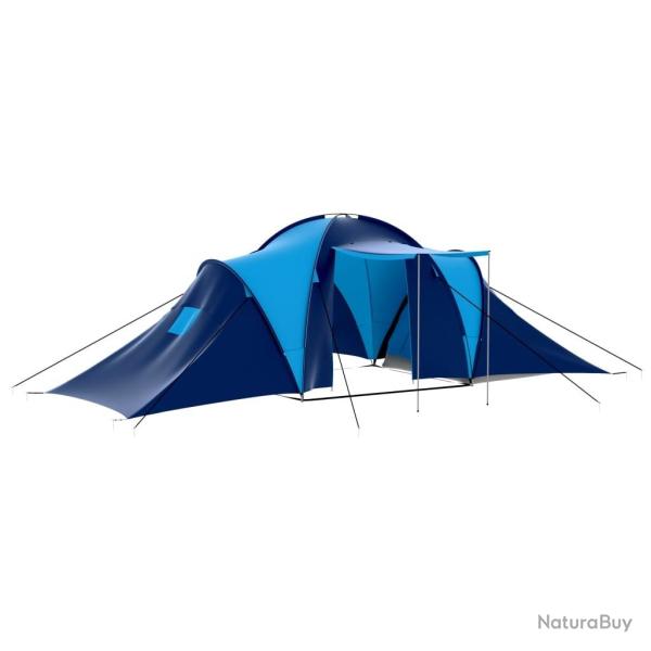 Tente de camping Tissu 9 personnes Bleu fonc� et bleu