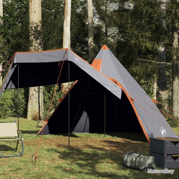 Tente de camping tipi 5 personnes gris imperm�able alsavelo