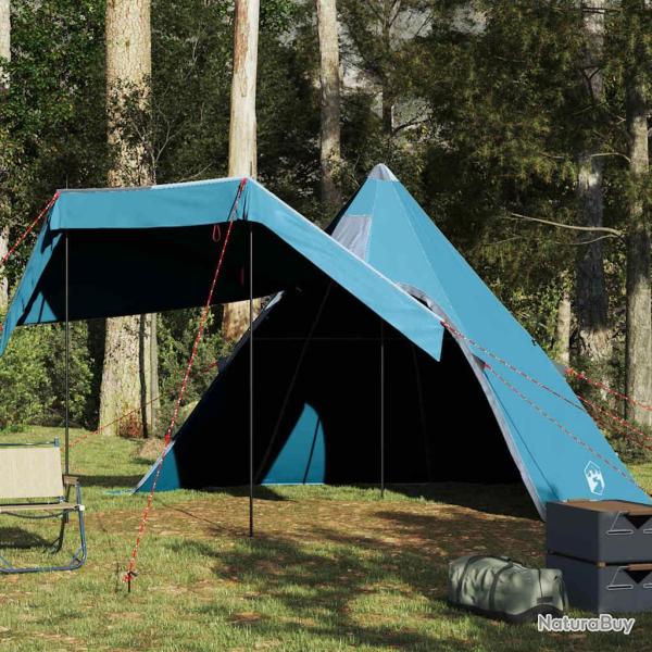Tente de camping tipi 5 personnes bleu imperm�able