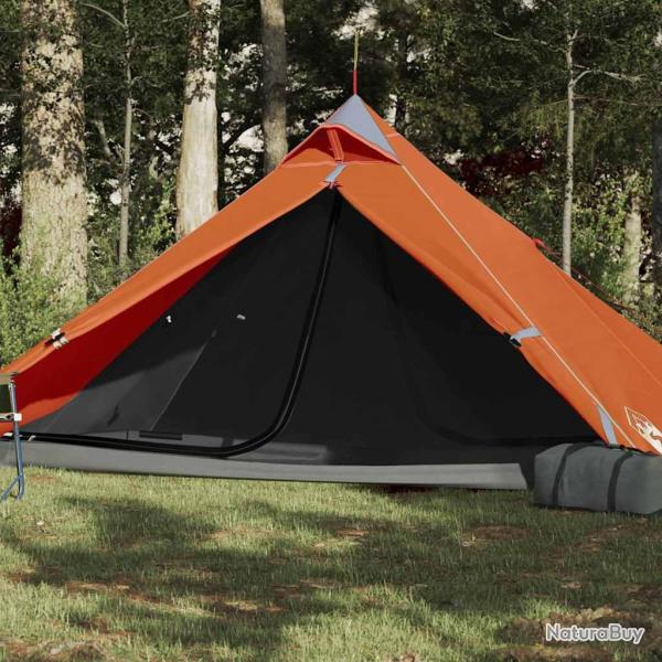 Tente de camping tipi 1 personne orange imperm�able alsavelo