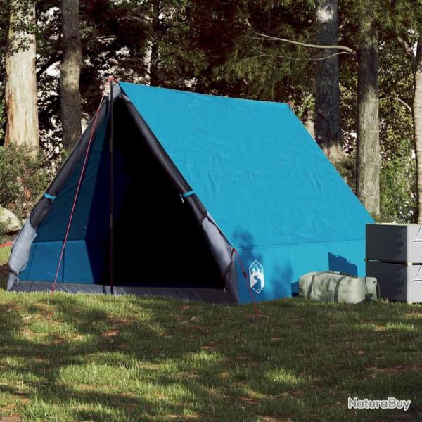 Tente de camping en forme de A 2 personnes bleu imperm�able alsavelo