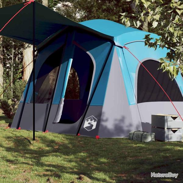 Tente de camping de cabine 5 personnes bleu imperm�able