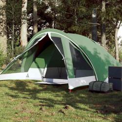 Tente de camping de cabine 4 personnes vert imperm&eacute;able