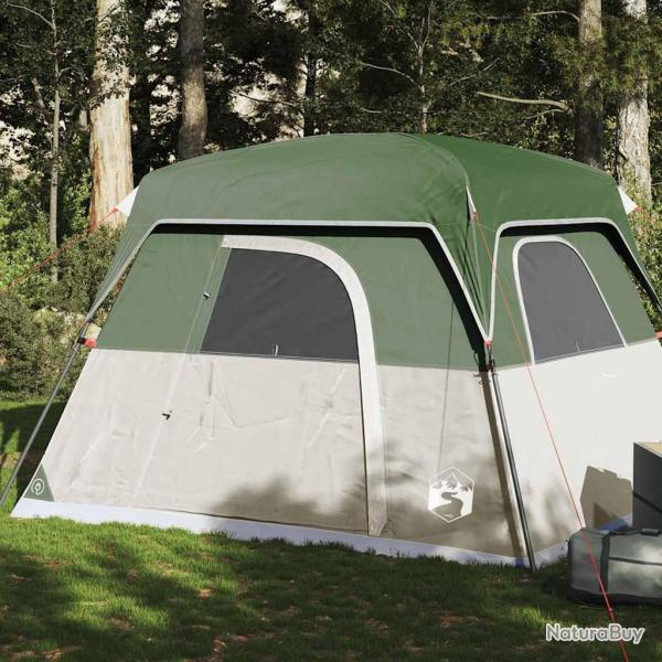 Tente de camping de cabine 4 personnes vert imperm�able
