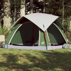 Tente de camping de cabine 4 personnes vert imperm&eacute;able