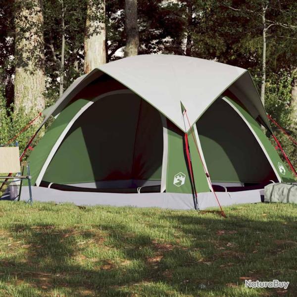 Tente de camping de cabine 4 personnes vert imperm�able