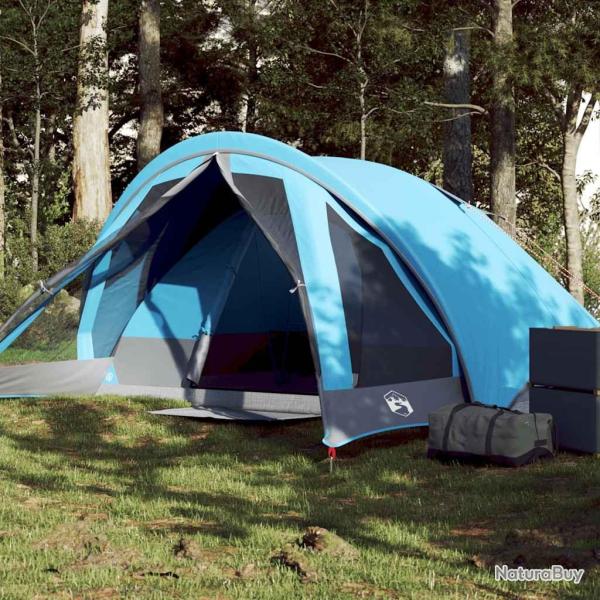 Tente de camping de cabine 4 personnes bleu imperm�able