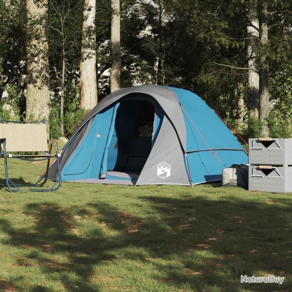 Tente de camping de cabine 4 personnes bleu imperm�able