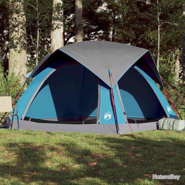 Tente de camping de cabine 4 personnes bleu imperm�able