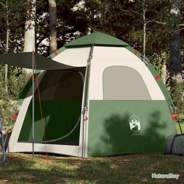 Tente de camping cabine 4 personnes vert lib�ration rapide alsavelo
