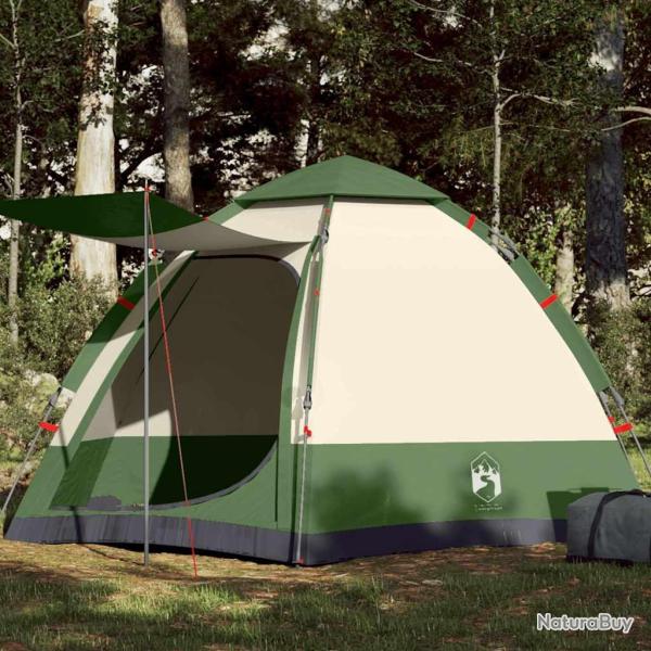 Tente de camping cabine 4 personnes vert lib�ration rapide