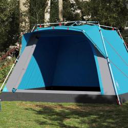 Tente de camping cabine 4 personnes bleu lib&eacute;ration rapide alsavelo