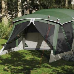 Tente de camping avec porche 4 personnes vert imperm&eacute;able