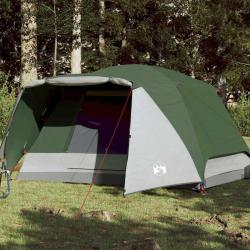 Tente de camping avec porche 4 personnes vert imperm&eacute;able