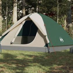 Tente de camping &agrave; d&ocirc;me 6 personnes vert imperm&eacute;able