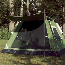 Tente de camping &agrave; d&ocirc;me 5 personnes vert lib&eacute;ration rapide