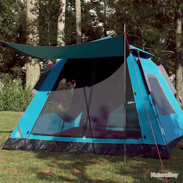Tente de camping � d�me 5 personnes bleu lib�ration rapide