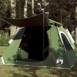 Tente de camping &agrave; d&ocirc;me 4 personnes vert lib&eacute;ration rapide