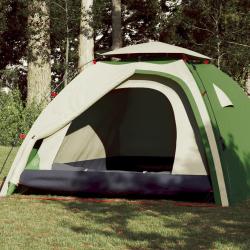Tente de camping &agrave; d&ocirc;me 4 personnes vert lib&eacute;ration rapide