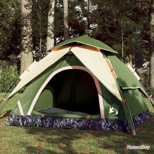 Tente de camping � d�me 4 personnes vert lib�ration rapide