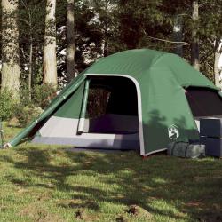 Tente de camping &agrave; d&ocirc;me 4 personnes vert imperm&eacute;able