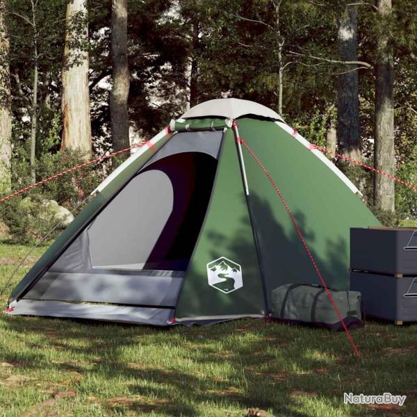 Tente de camping � d�me 4 personnes vert imperm�able
