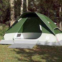 Tente de camping &agrave; d&ocirc;me 4 personnes vert imperm&eacute;able